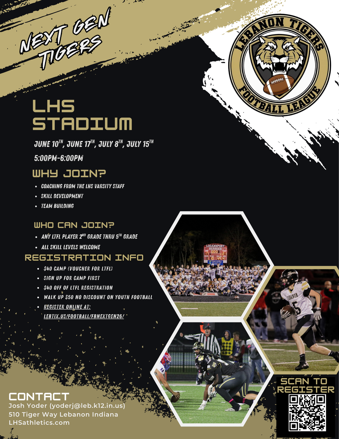 Football Next Gen Tigers Camp | Grades 2nd-5th