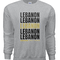 Lebanon Roll Tigers Heather Grey Crewneck