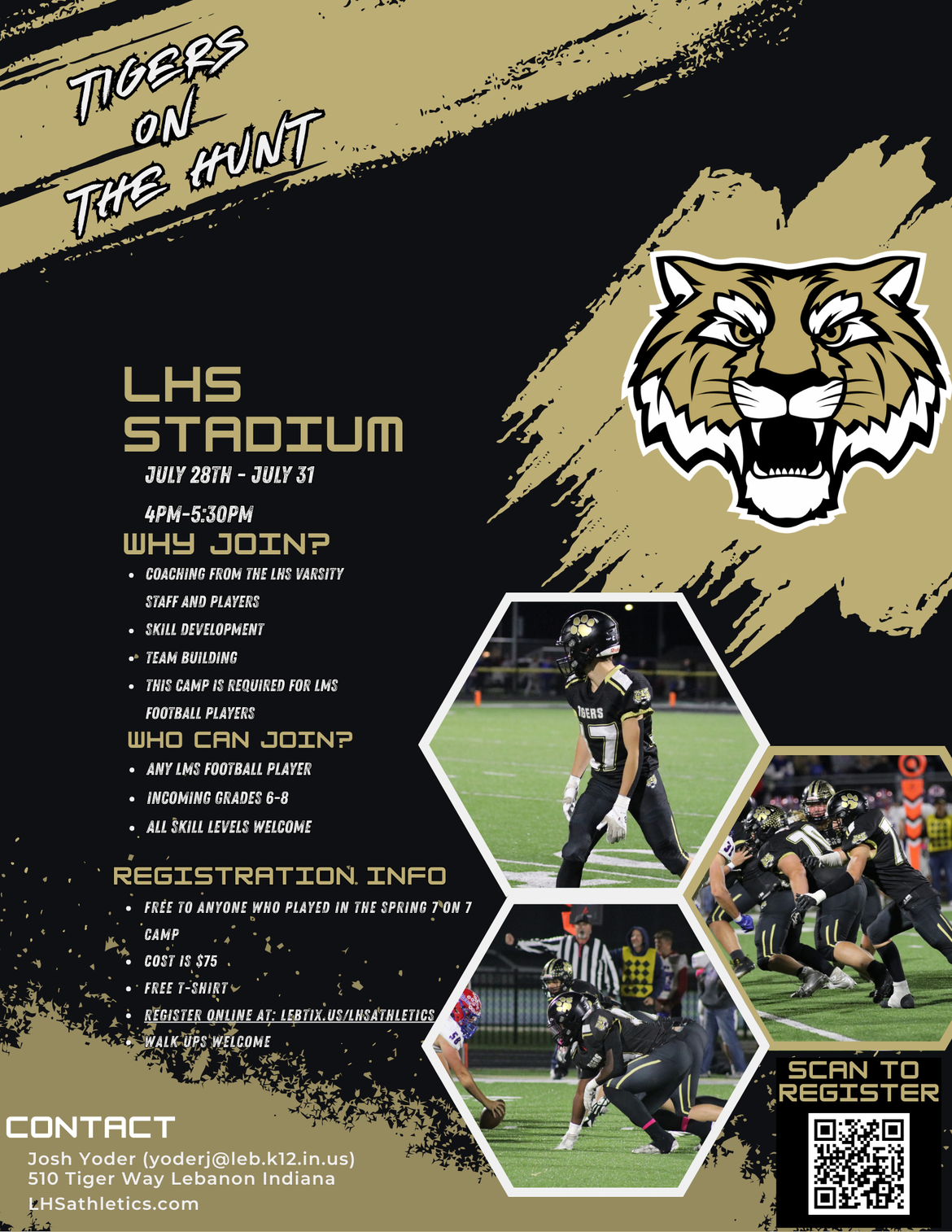 Youth Football | Tigers on The Hunt Camp | 6th-8th
