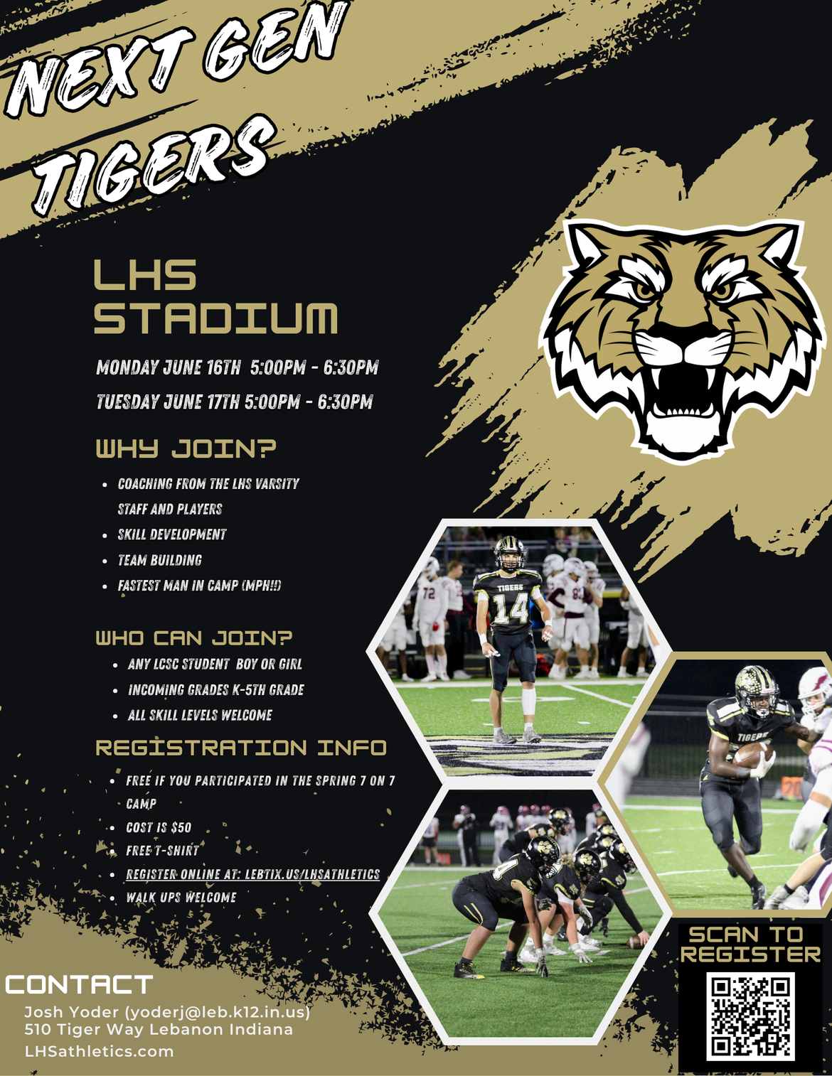 Youth Football | Next Gen Tigers Camp | K-5th